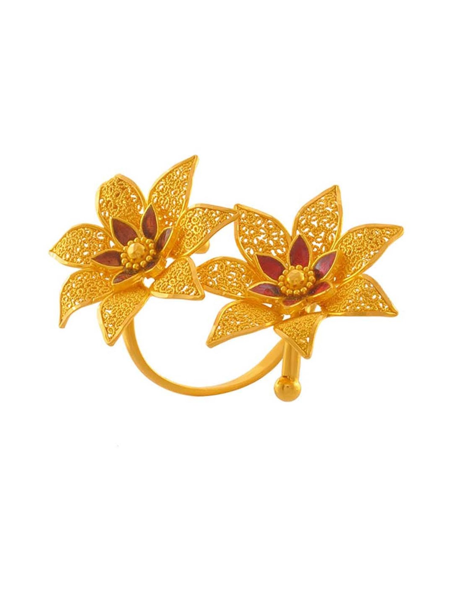 P.C. Chandra Jewellers 14KT Yellow Gold Ring for Women : Amazon.in: Fashion