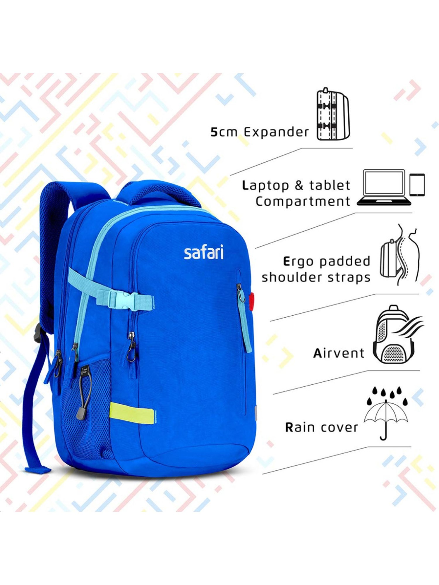 safari laptop bags with rain cover