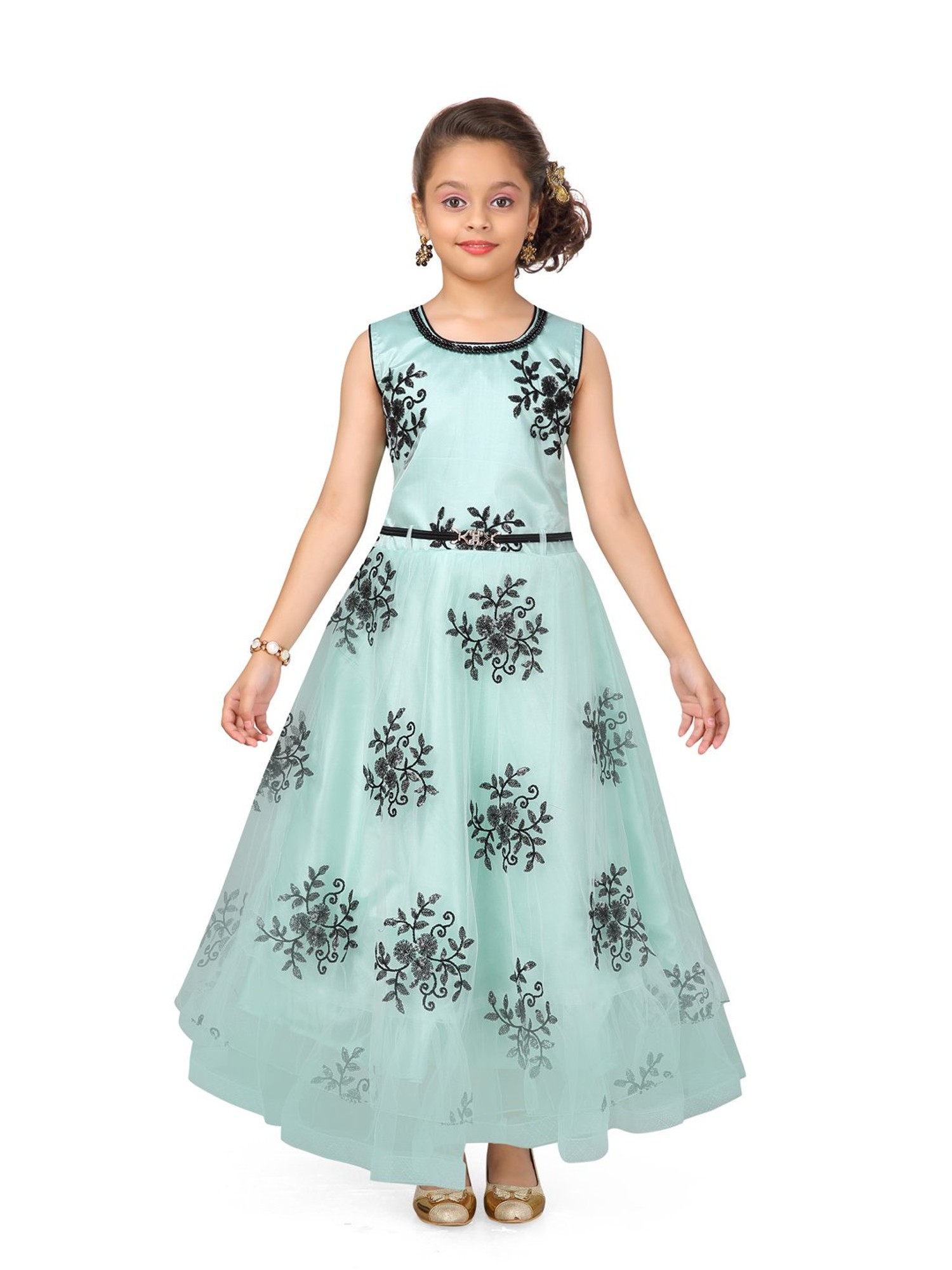 Buy Aarika Girls Self Design Party Wear Frock 5  6 Years Online at Low  Prices in India  Paytmmallcom