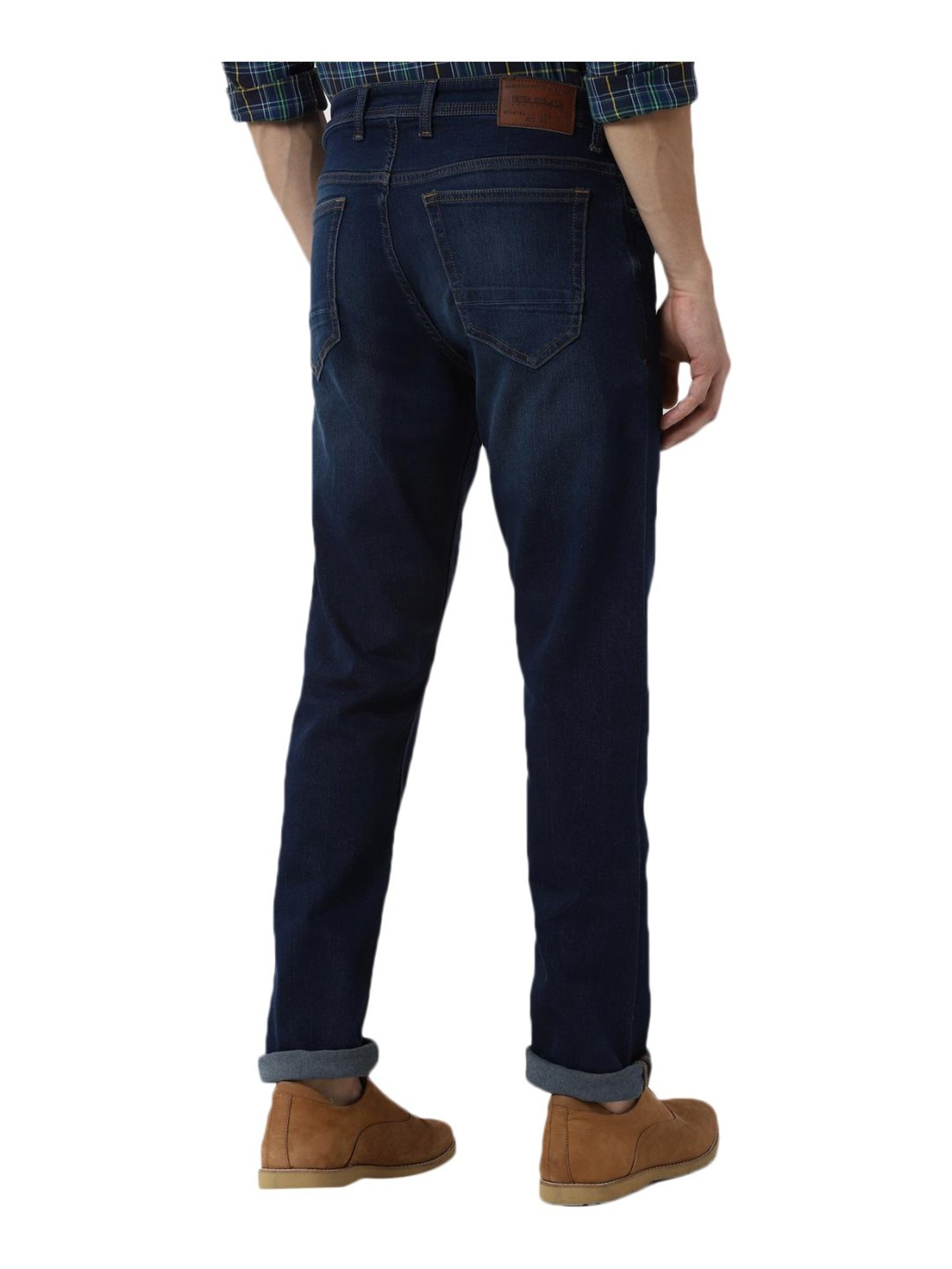 Peter England Jeans Navy Regular Fit Jeans From Peter England At Best Prices On Tata Cliq