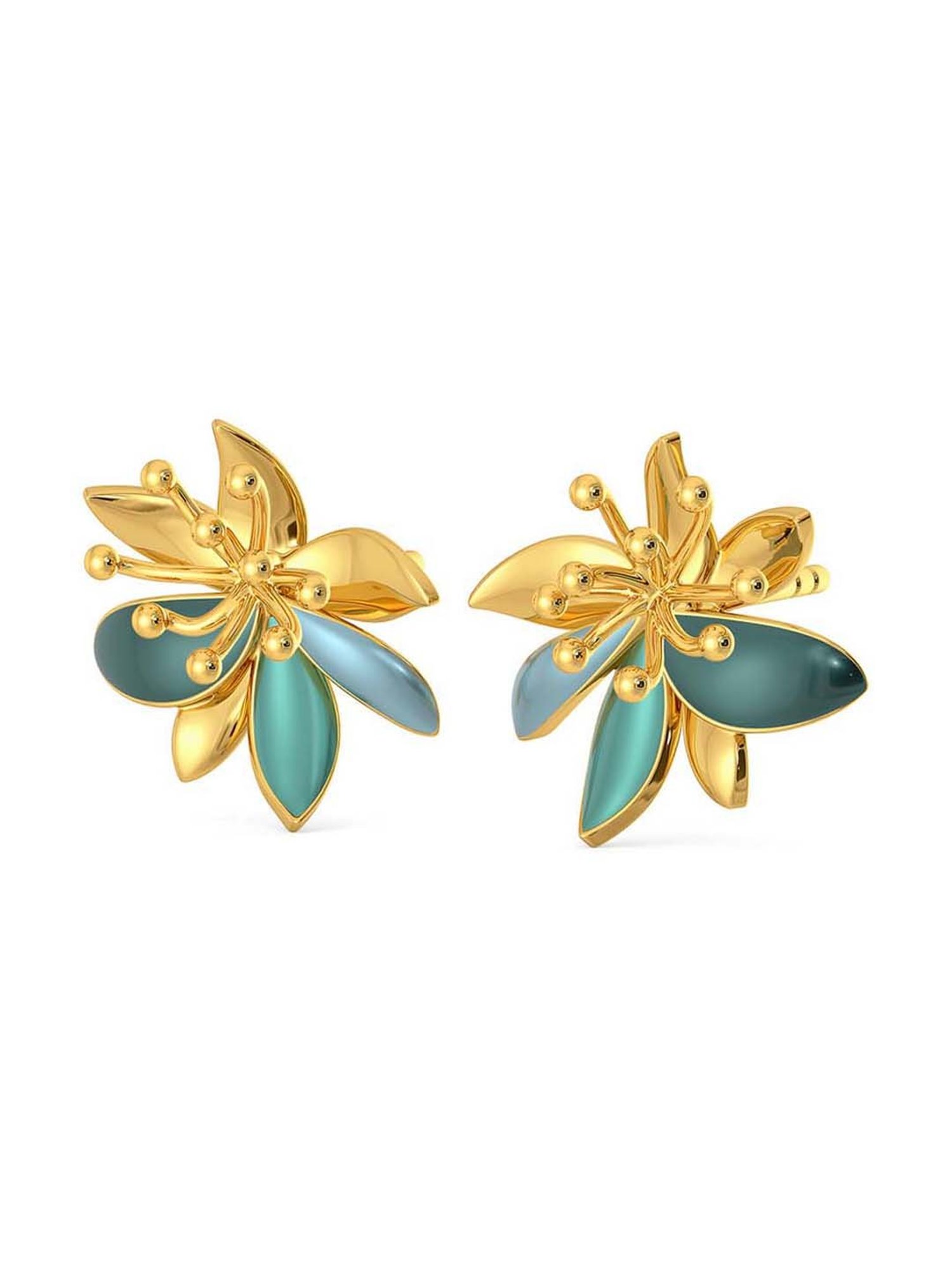 Buy Yellow Gold Earrings for Women by Melorra Online  Ajiocom