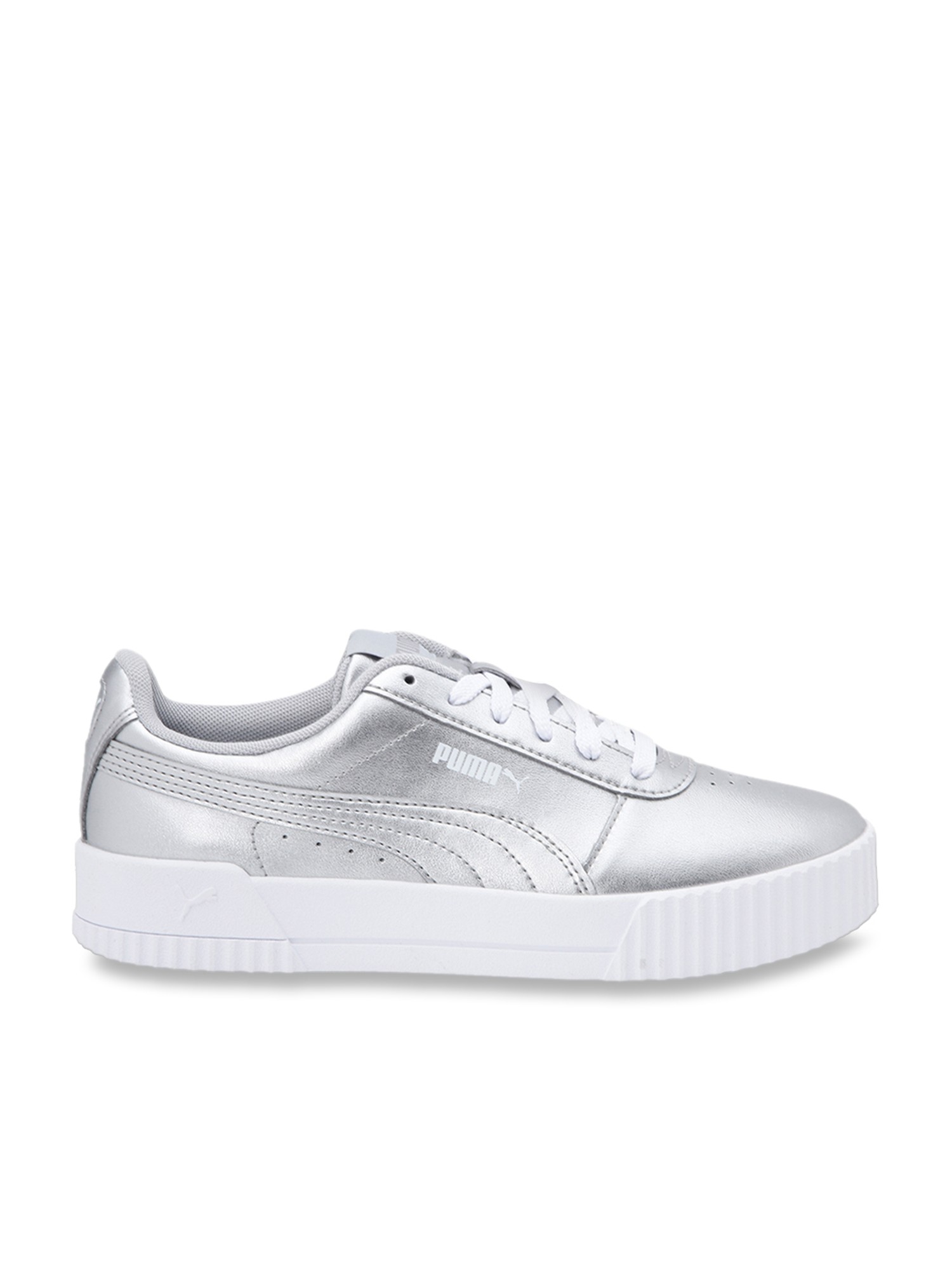 Buy Puma Women's Carina Silver Sneakers from top Brands at Best Prices  Online in India | Tata CLiQ
