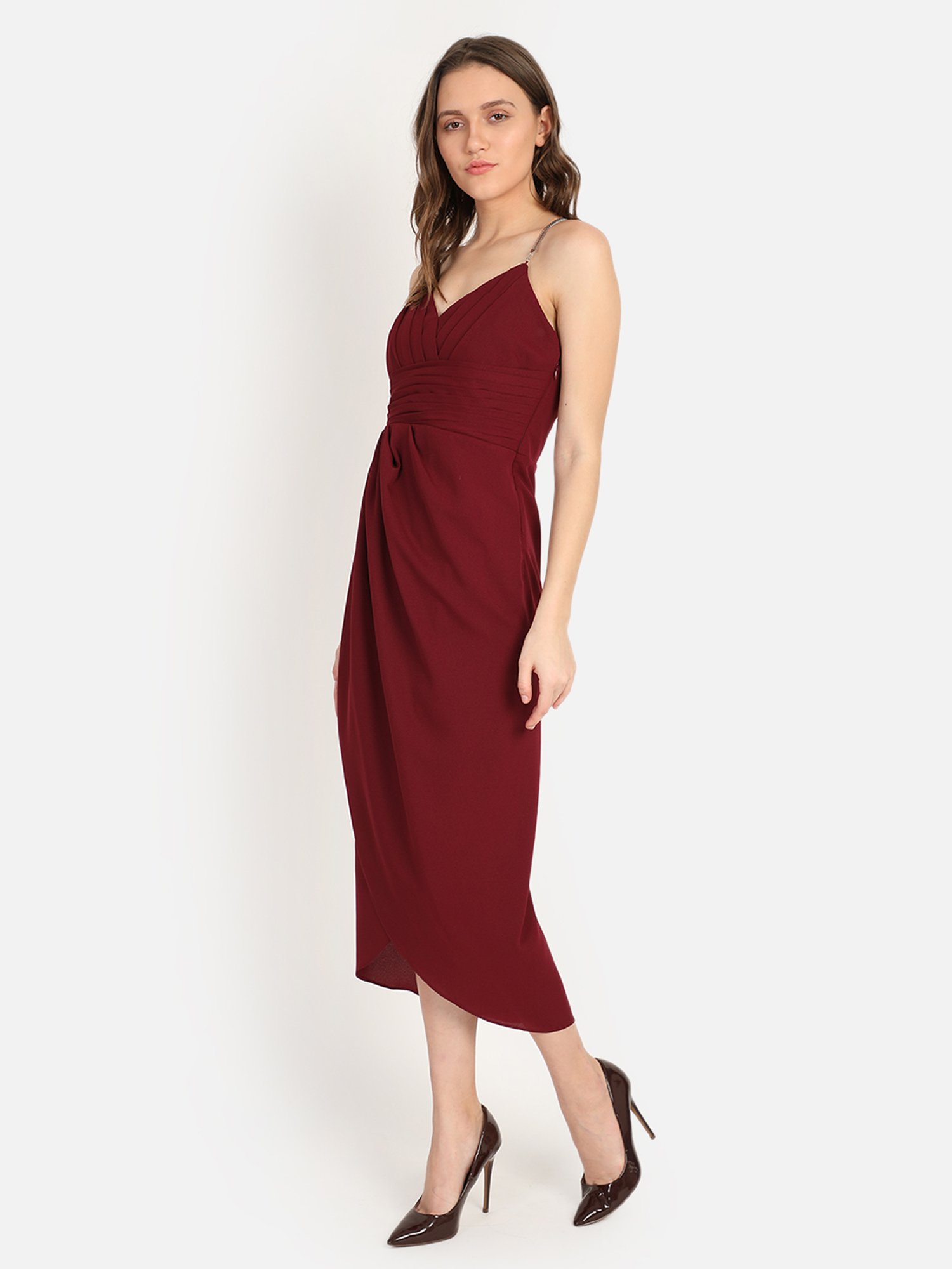 Charlotte drape maxi dress hotsell red shiraz