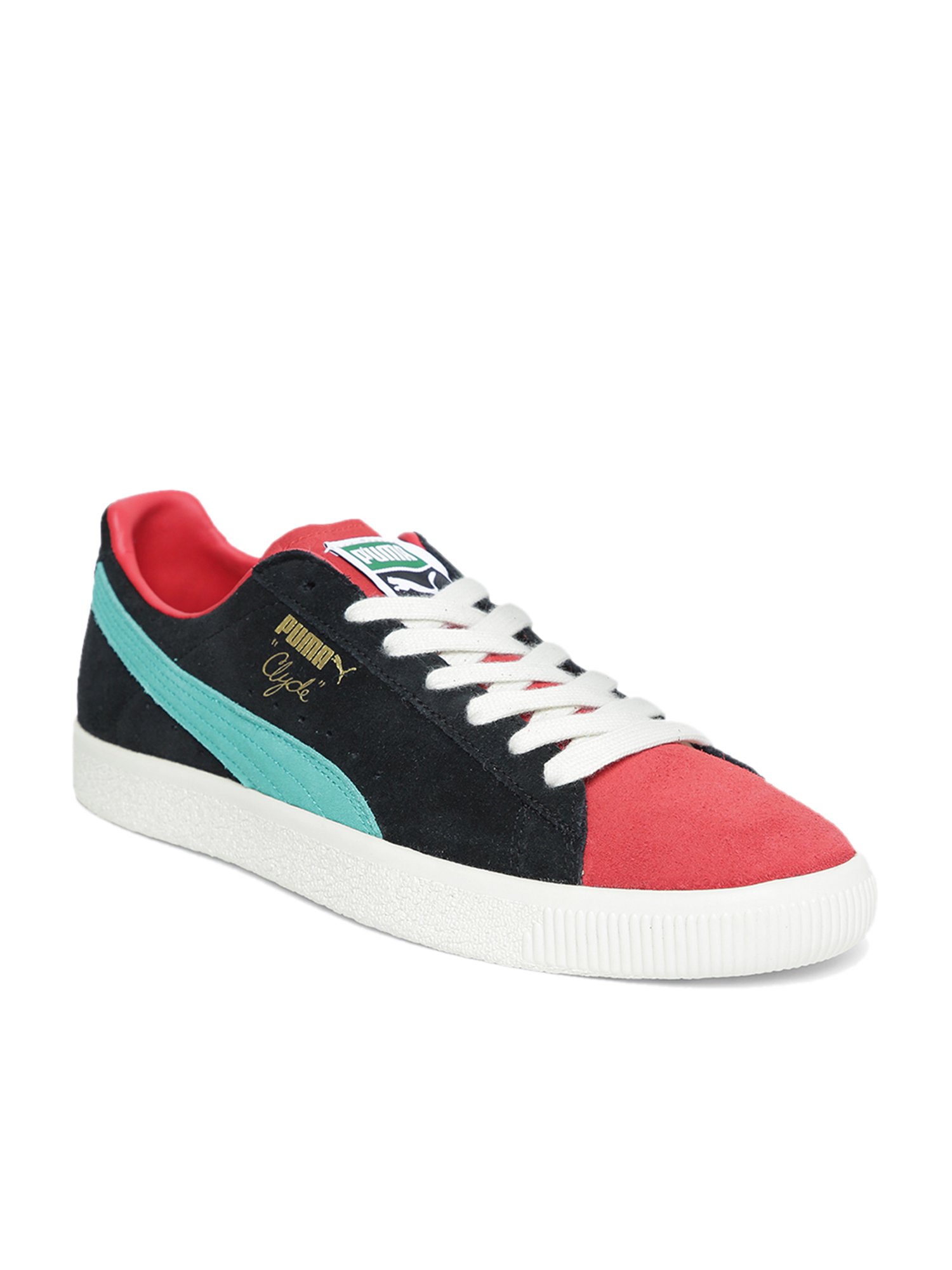 Puma clyde cheap red black