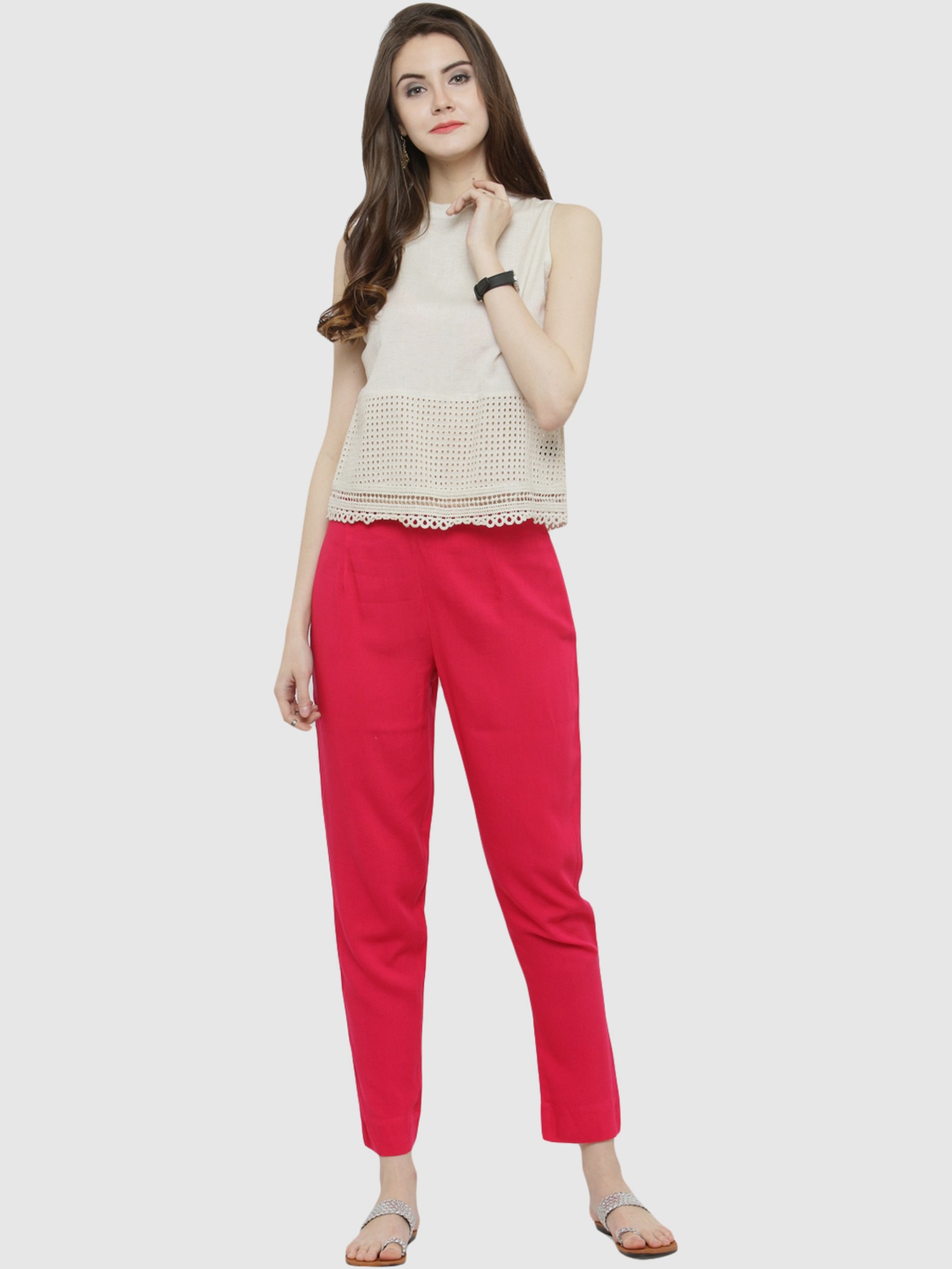 GO COLORS Slim Fit Women Grey Trousers - Buy GO COLORS Slim Fit Women Grey  Trousers Online at Best Prices in India | Flipkart.com