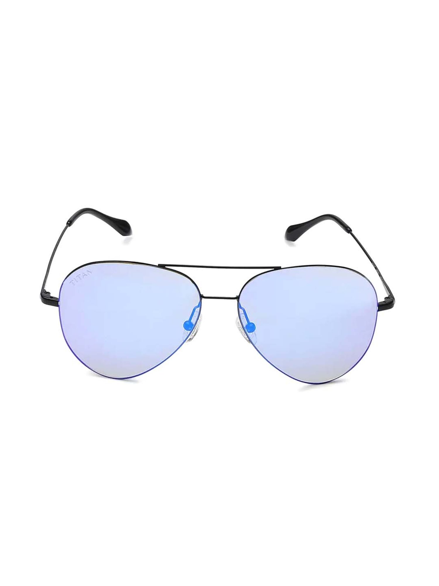 Buy Titan Men's 100% UV protected Blue Lens Pilot Sunglasses at Amazon.in