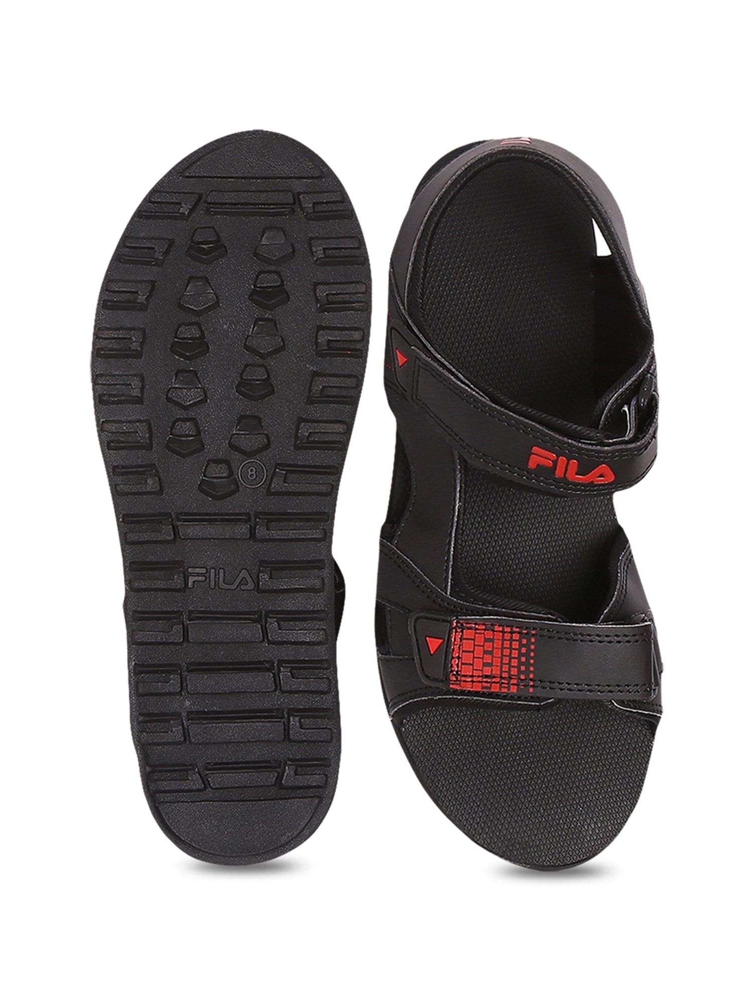FILA) Junior Fila Sporty Sandals in Black | DEICHMANN