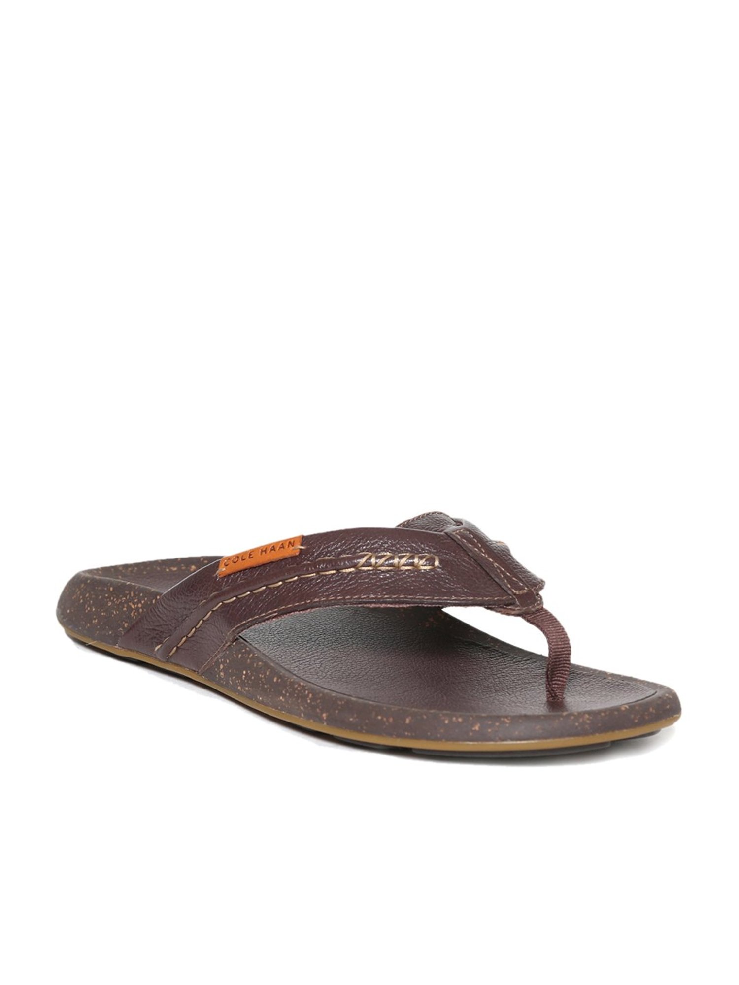 Buy Cole Haan Brady Brown Thong Sandals for Men at Best Price