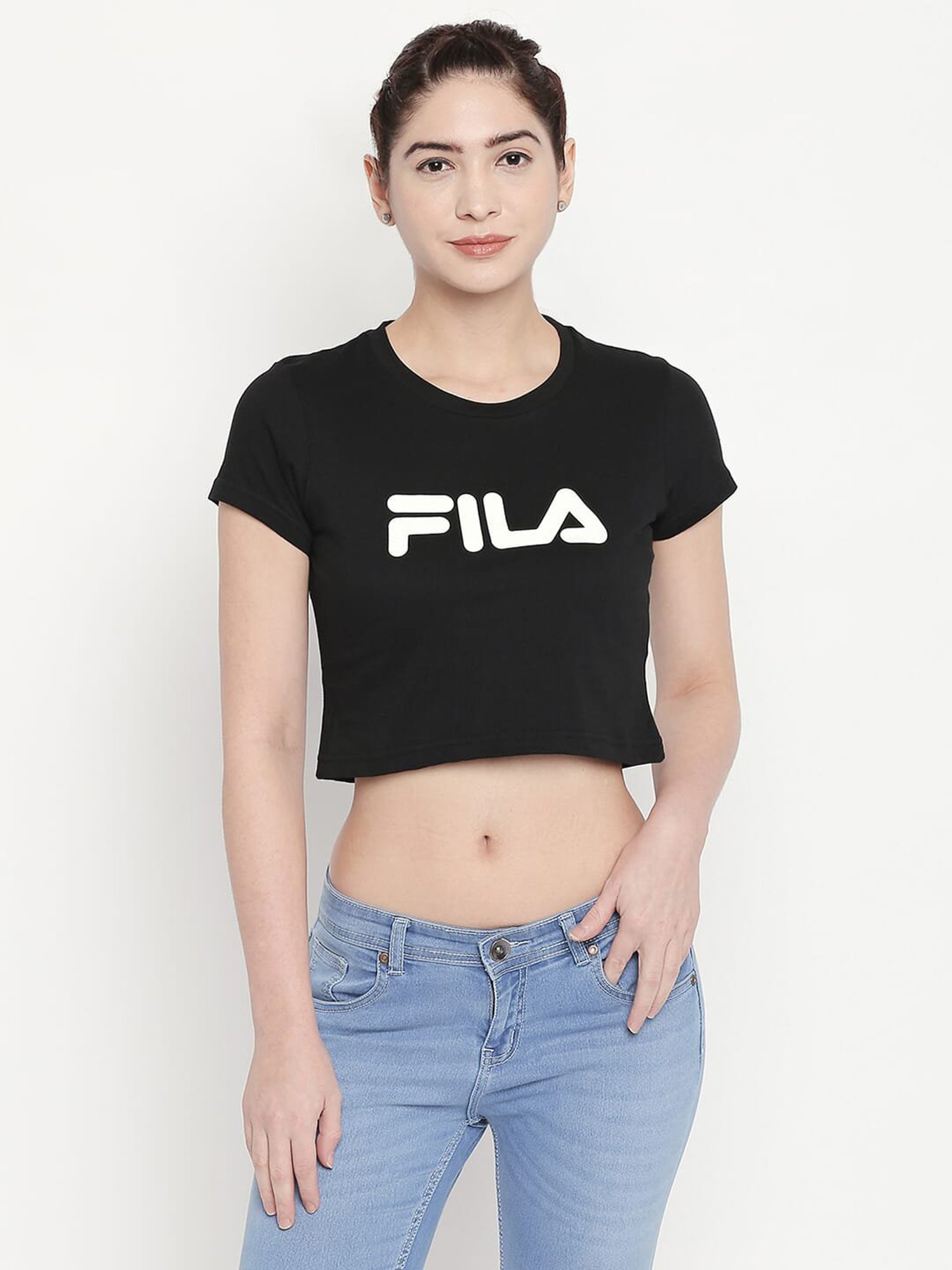 fila shirt crop top