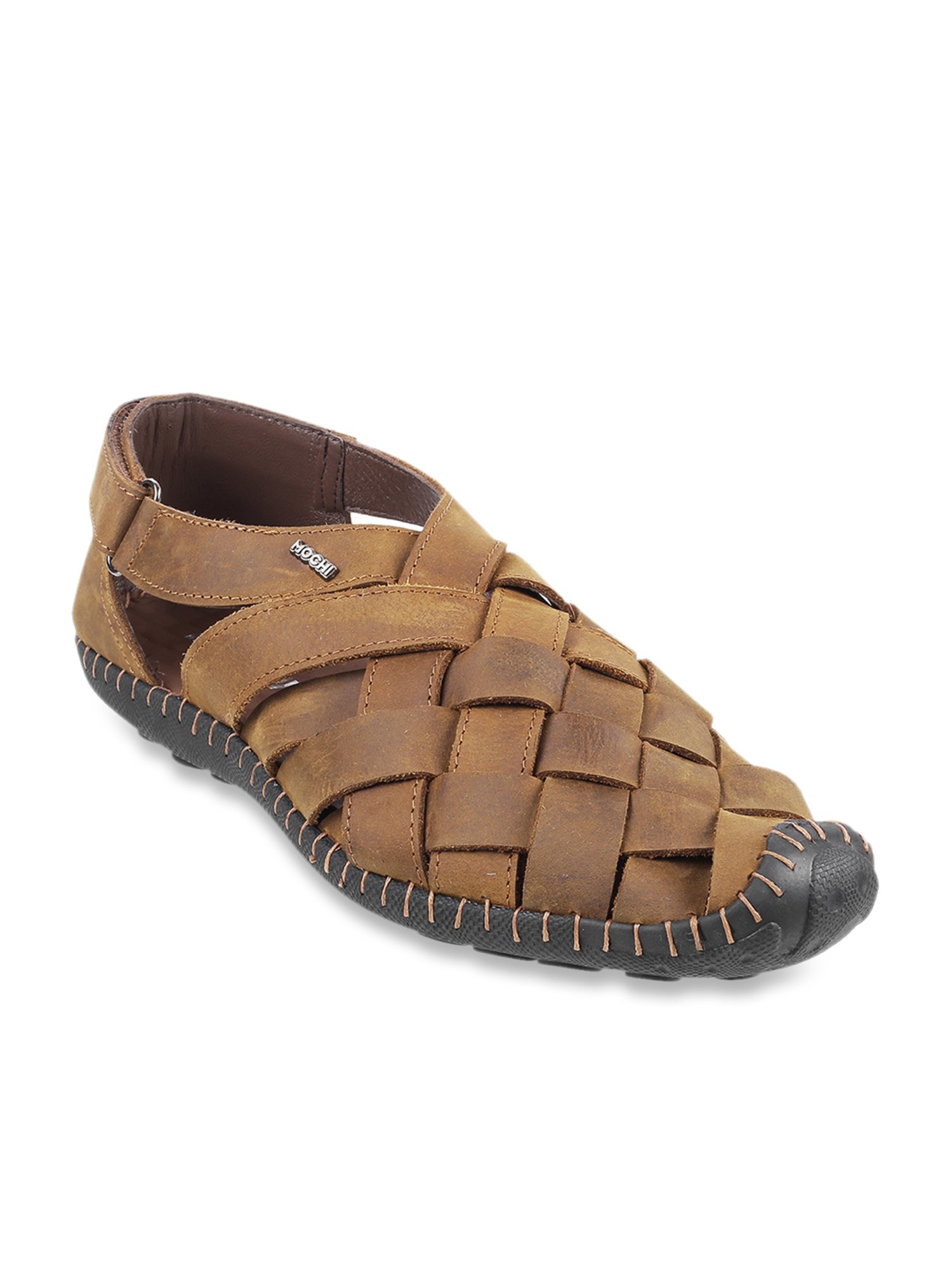 DOC & Mark Men's Tan Leather Sandals(A0022) : Amazon.in: Fashion