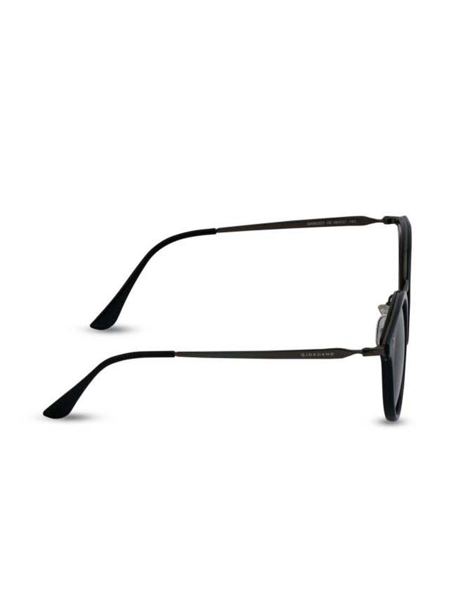 ADRIANE Black Narrow Geometric Sunglasses