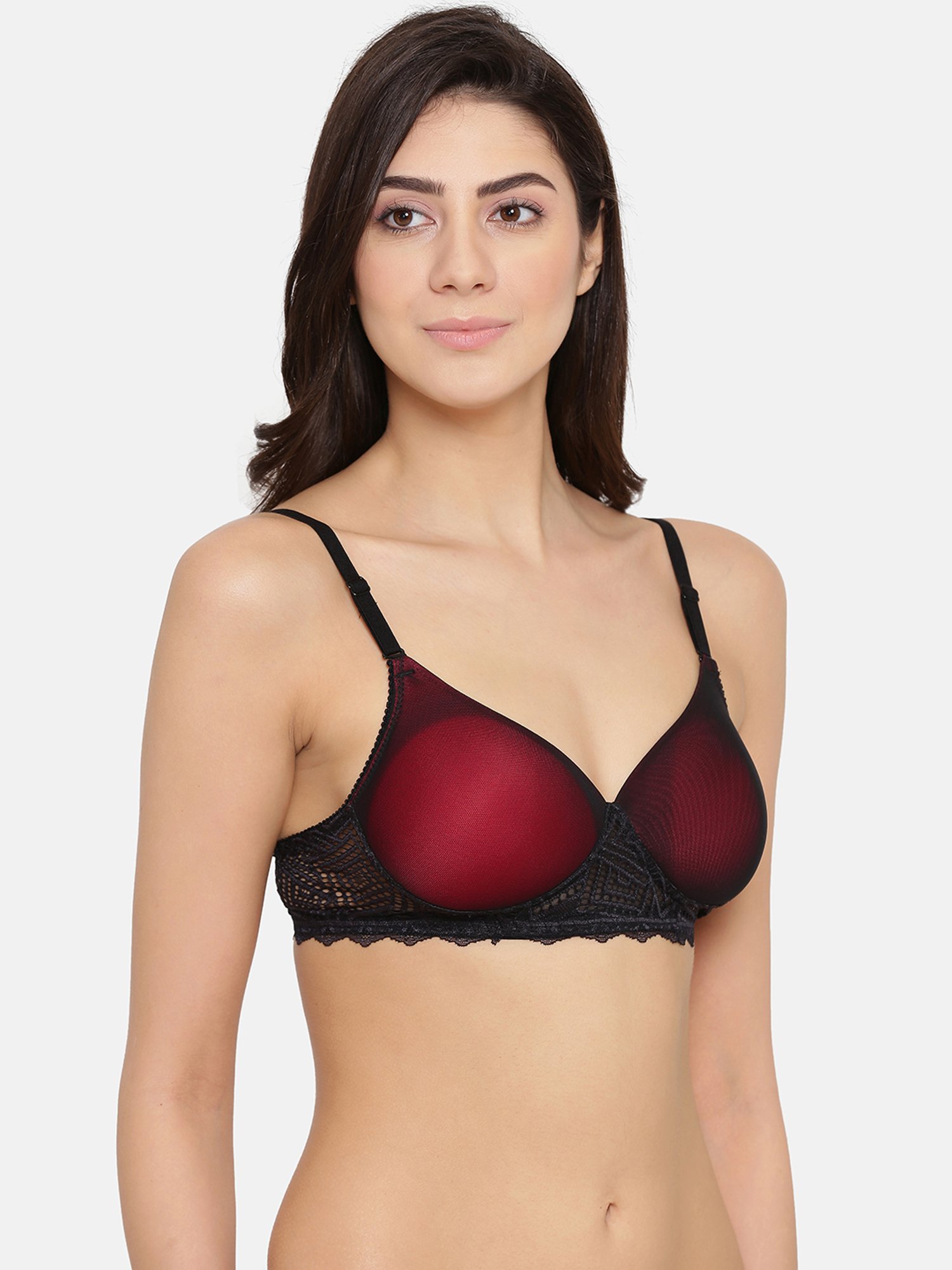 Buy Clovia Black Non Wired Padded T-Shirt Bra for Women Online