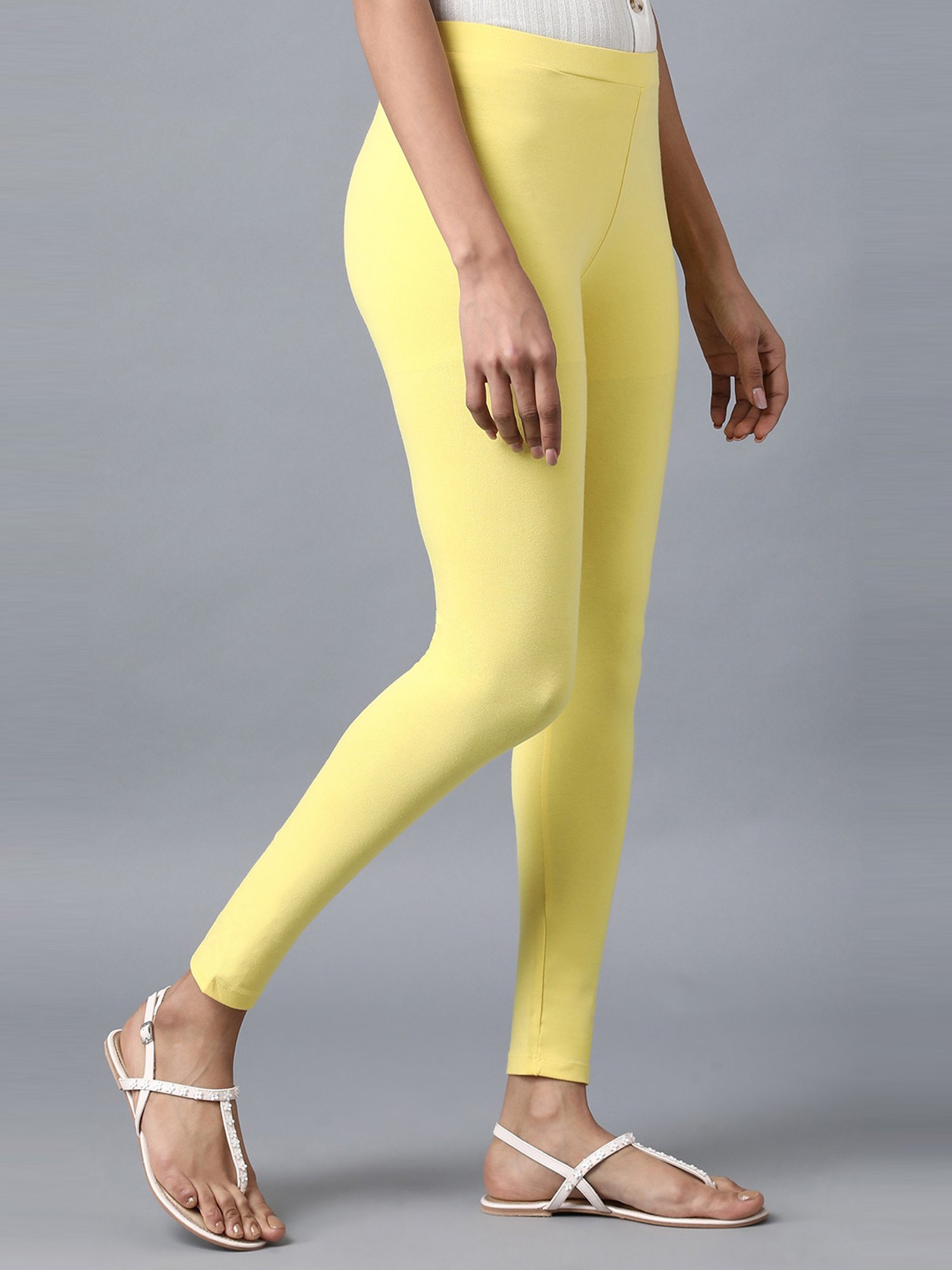 Buy W Yellow Cotton Leggings for Women Online @ Tata CLiQ