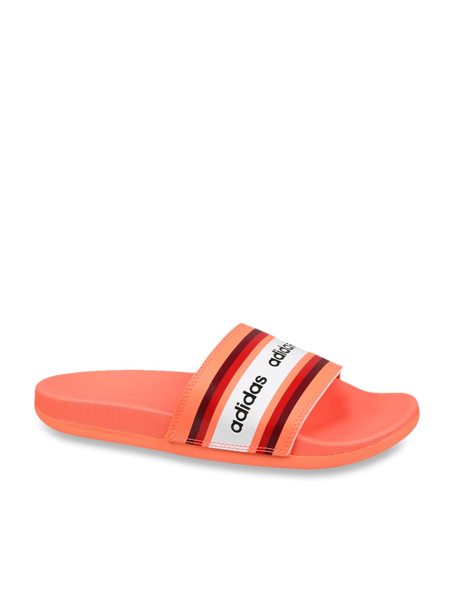 Orange adilette slides hot sale