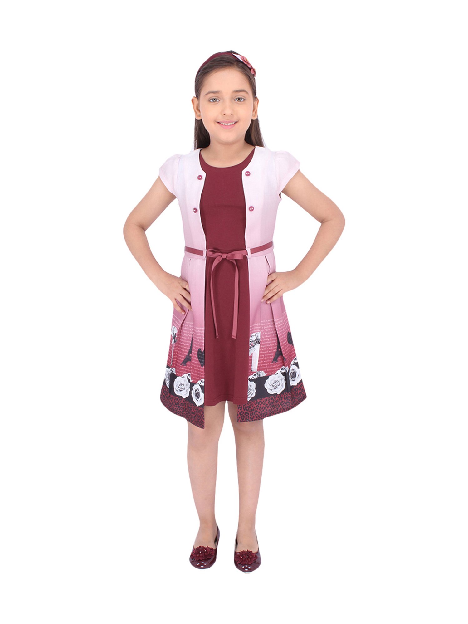 kids maroon dress