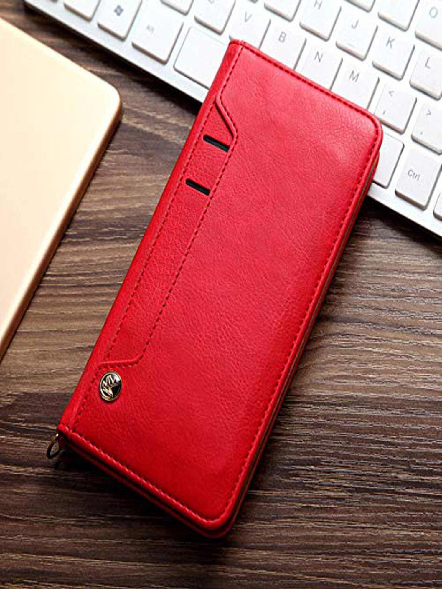 Buy ClickCase Flipper Series Faux Leather Magnetic Card Holder Wallet  Kickstand Case Flip Cover For iQOO Neo 7 5G (Red) Online at Best Prices in  India - JioMart.