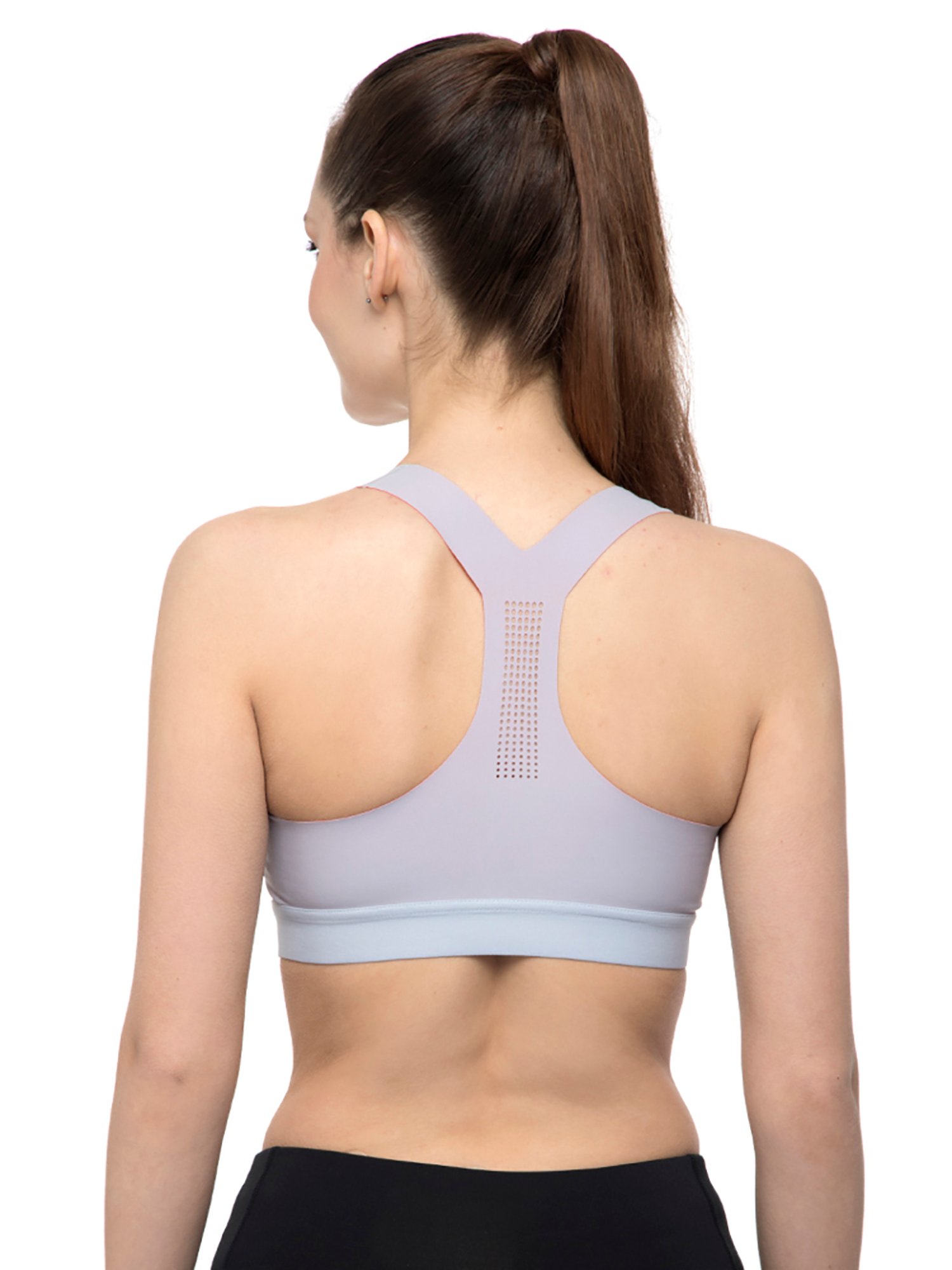 Buy Reebok Grey Non Wired Padded Sports Bra for Women Online