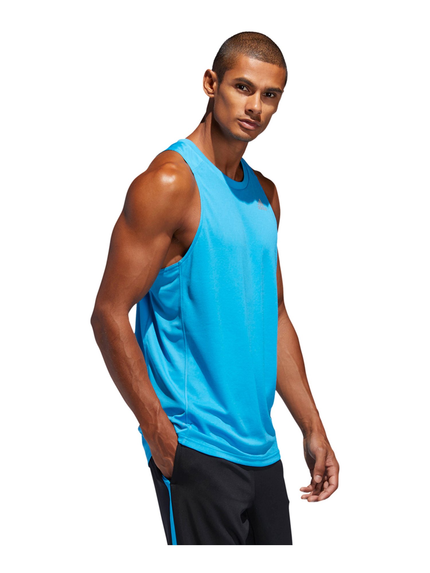 Buy Adidas Blue Regular Fit T-Shirt for Mens Online @ Tata CLiQ