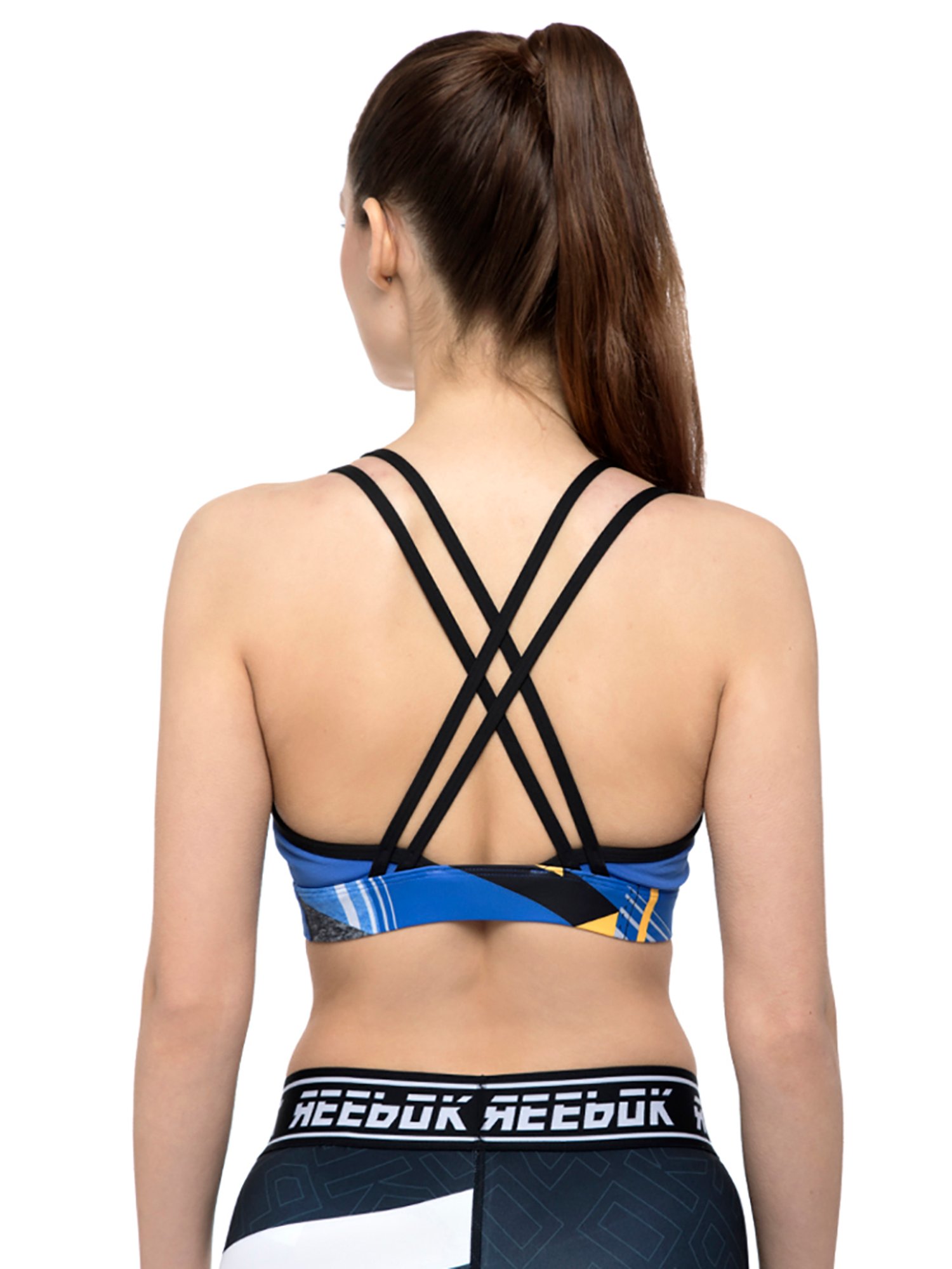 Buy Reebok Blue Non Wired Non Padded Sports Bra for Women Online