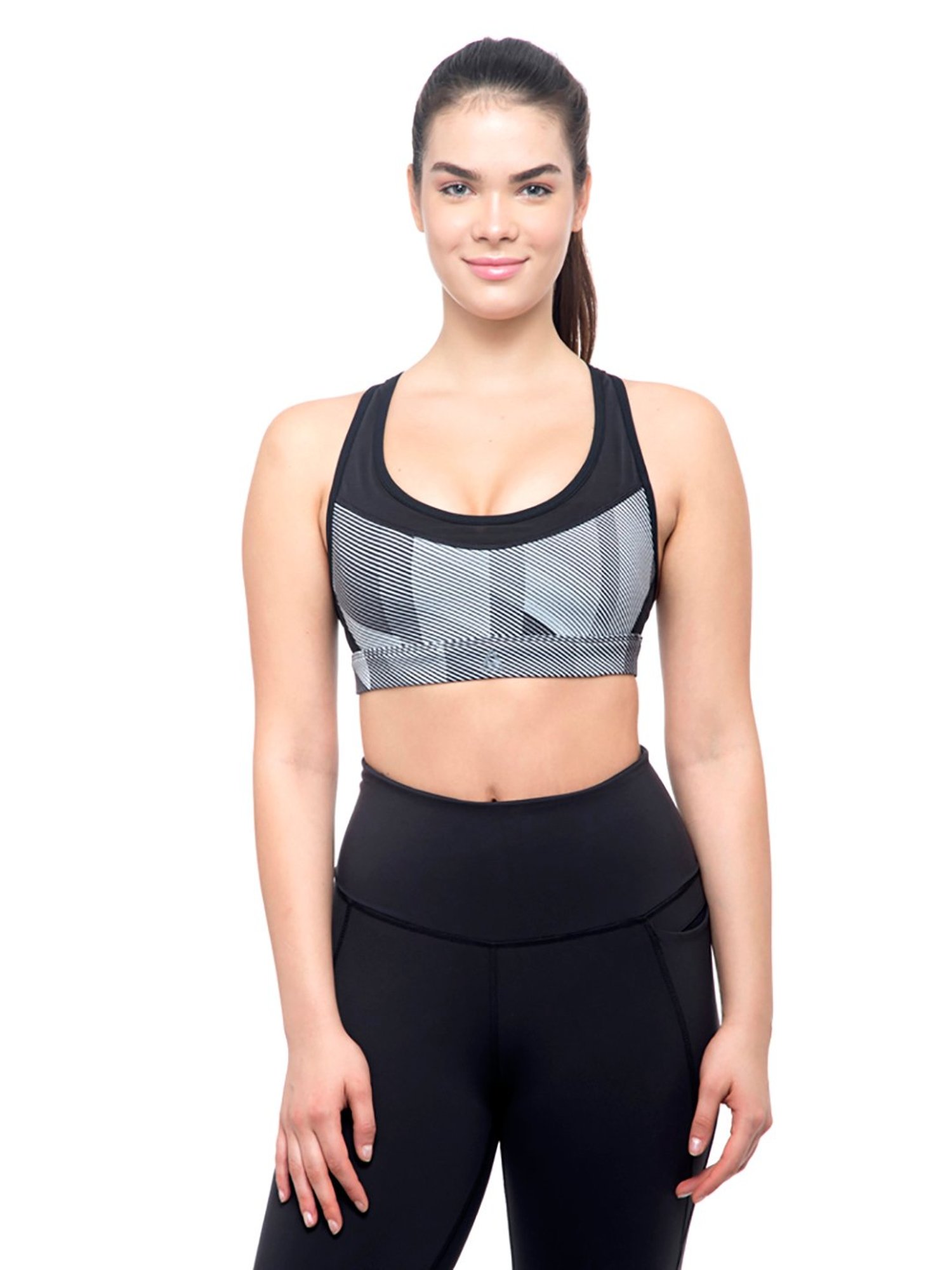 Buy Reebok Black Non Wired Non Padded Sports Bra for Women