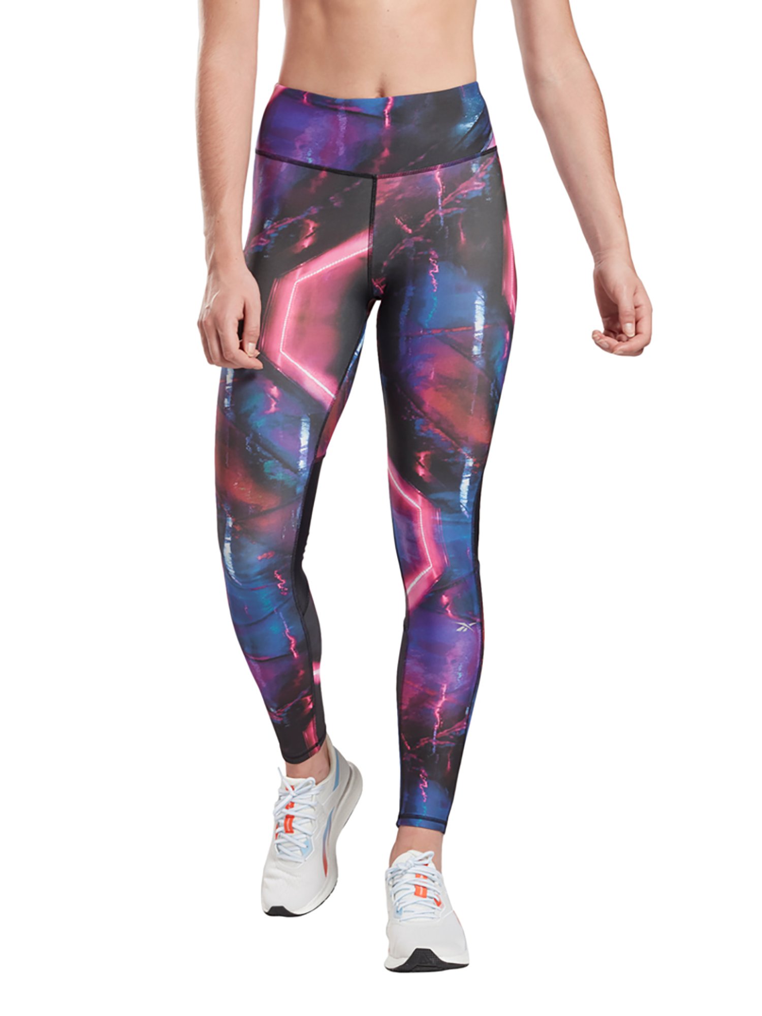 Buy Reebok Pink & Black Printed Tights for Women Online @ Tata CLiQ