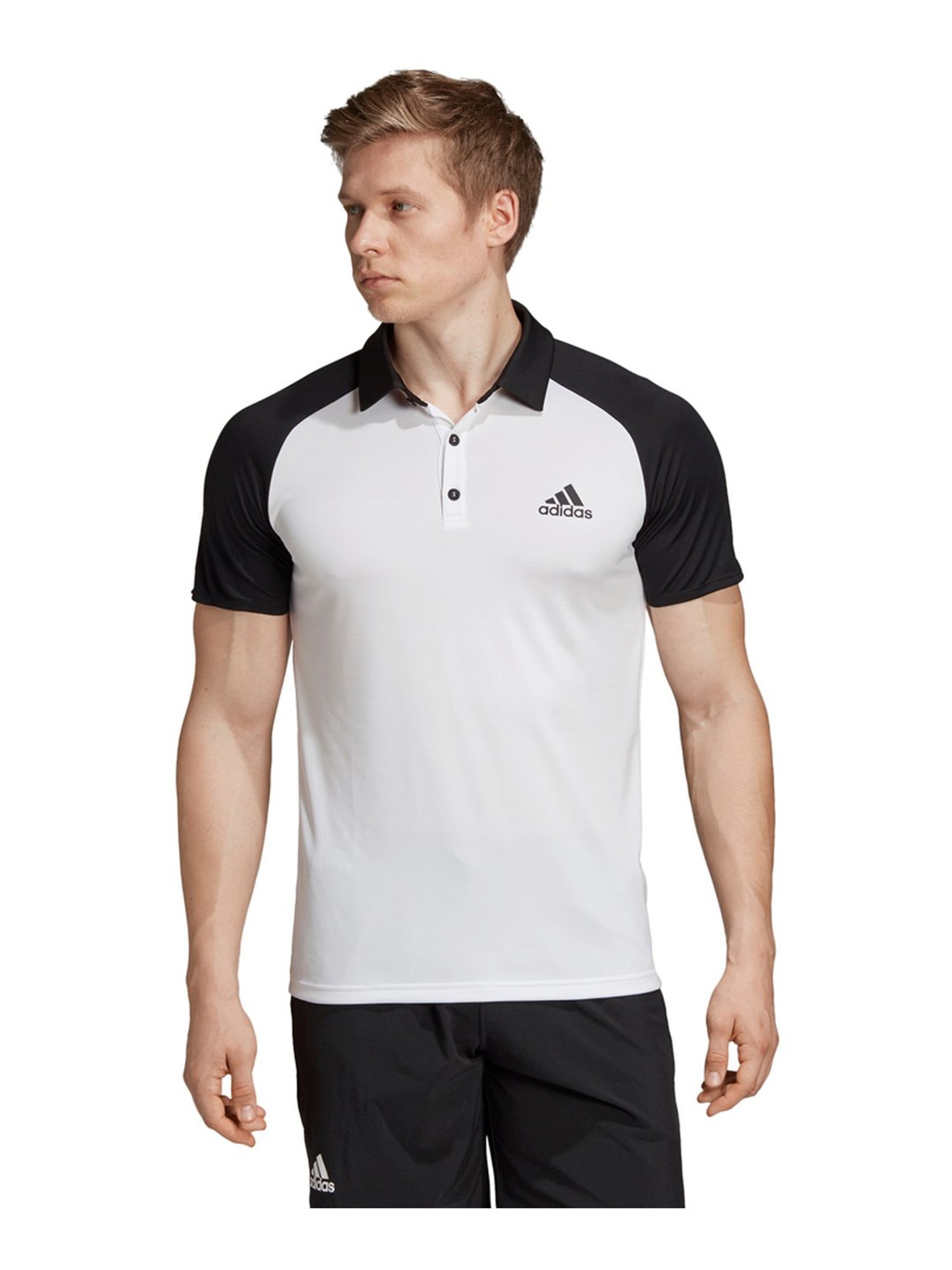 Ejendommelige Fælles valg Taknemmelig Buy Adidas White & Black Regular Fit Polo T-Shirt for Mens Online @ Tata  CLiQ