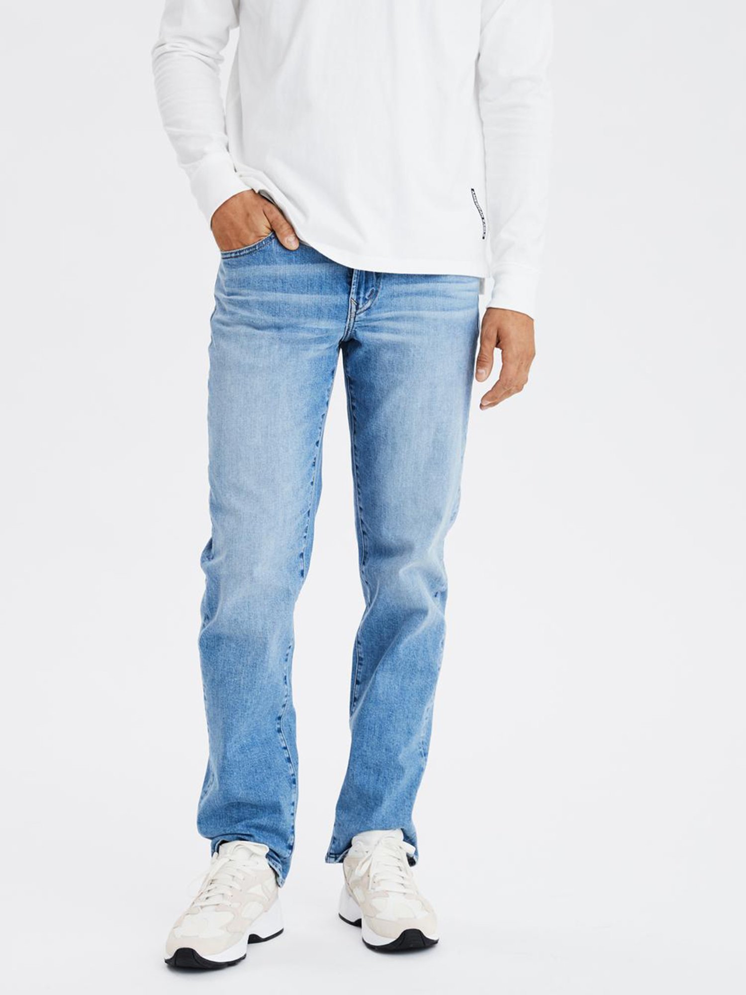 lightly washed jeans