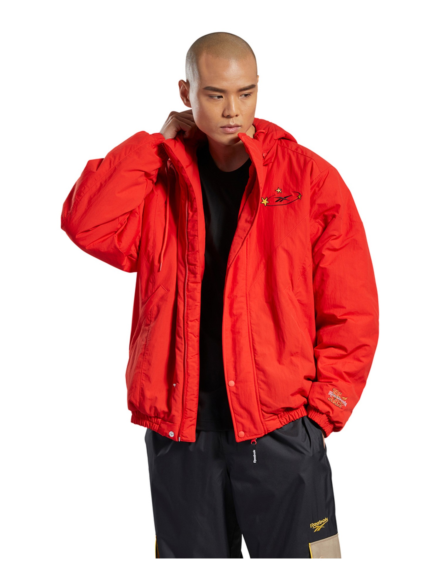 red reebok jacket