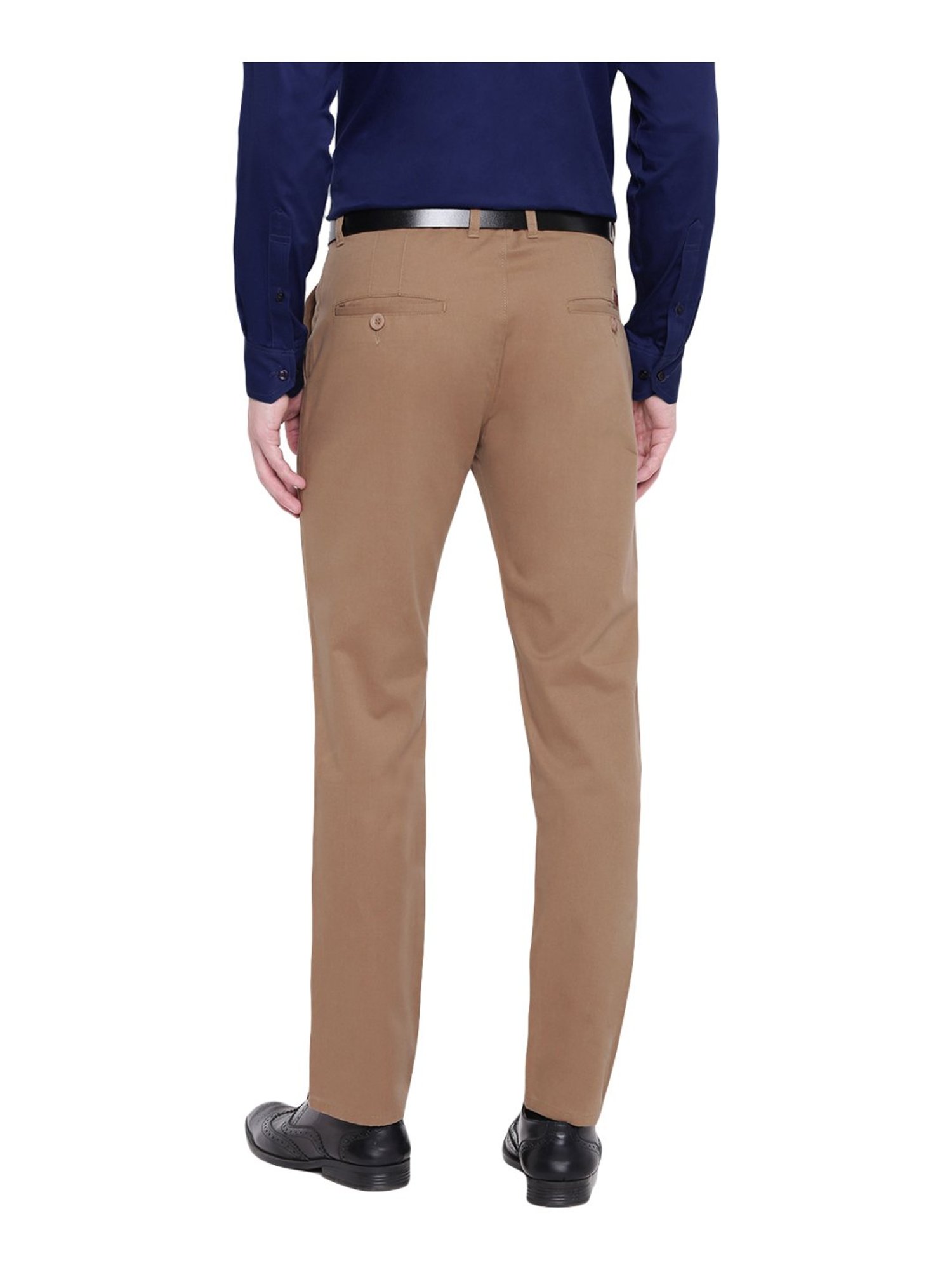 Buy Hancock Light Blue Slim Fit Flat Front Trousers for Men's Online @ Tata  CLiQ