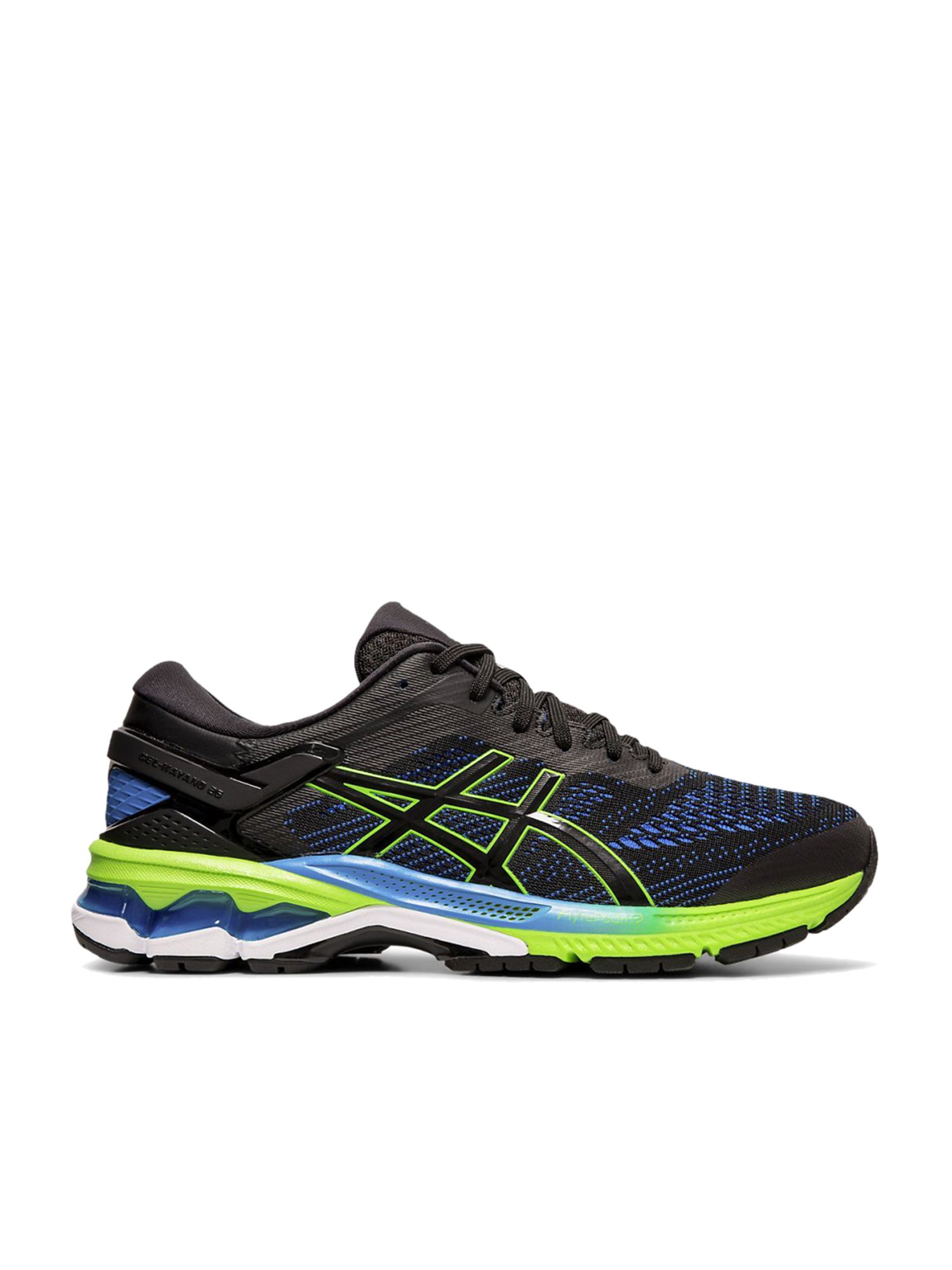 Asics Men s Gel Kayano 26 Black Electric Blue Running Shoes