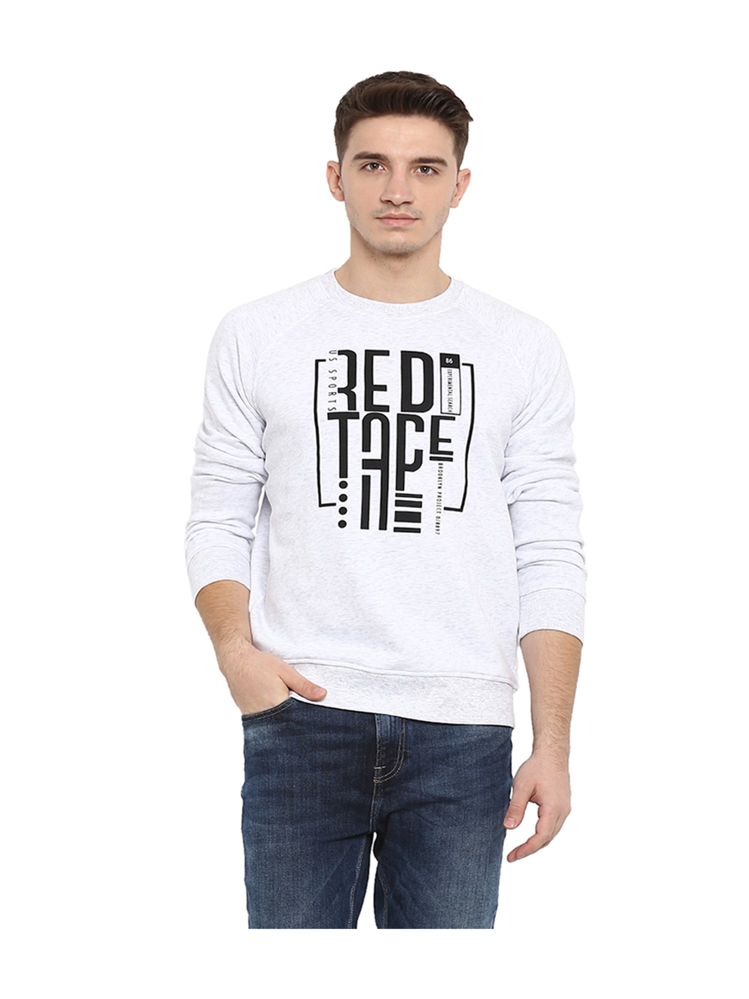 Buy Red Tape Black Regular Fit Graphic Print Sweatshirt for Men's Online @  Tata CLiQ