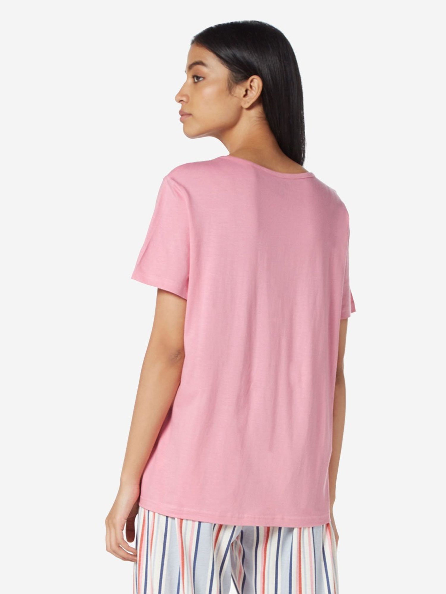 Buy Wunderlove by Westside Pink Contrast Printed T-Shirt for Online @ Tata  CLiQ
