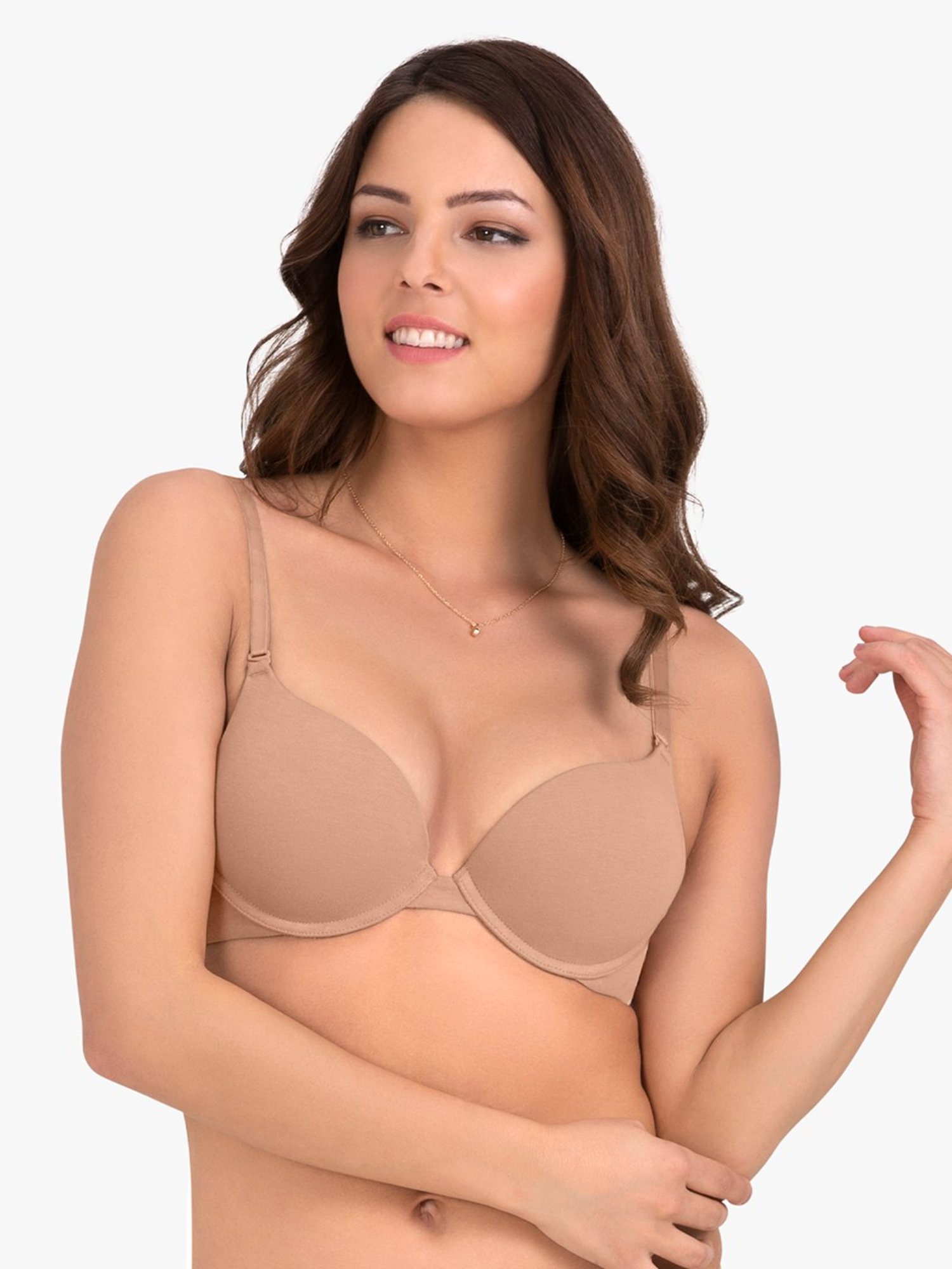 Buy Amante Sandalwood Padded Under Wired Push-Up Bra for Women