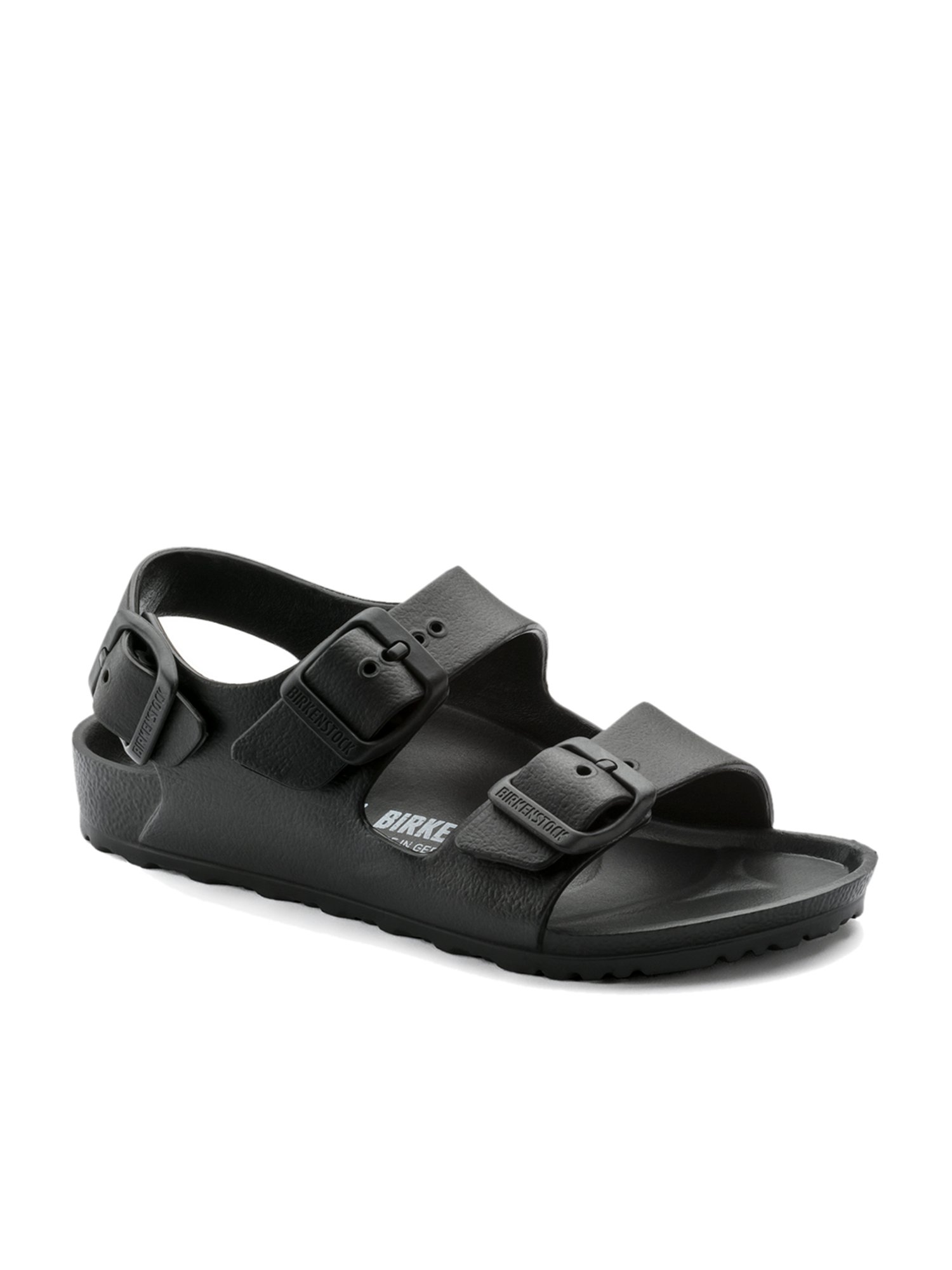 black birkenstocks with backstrap