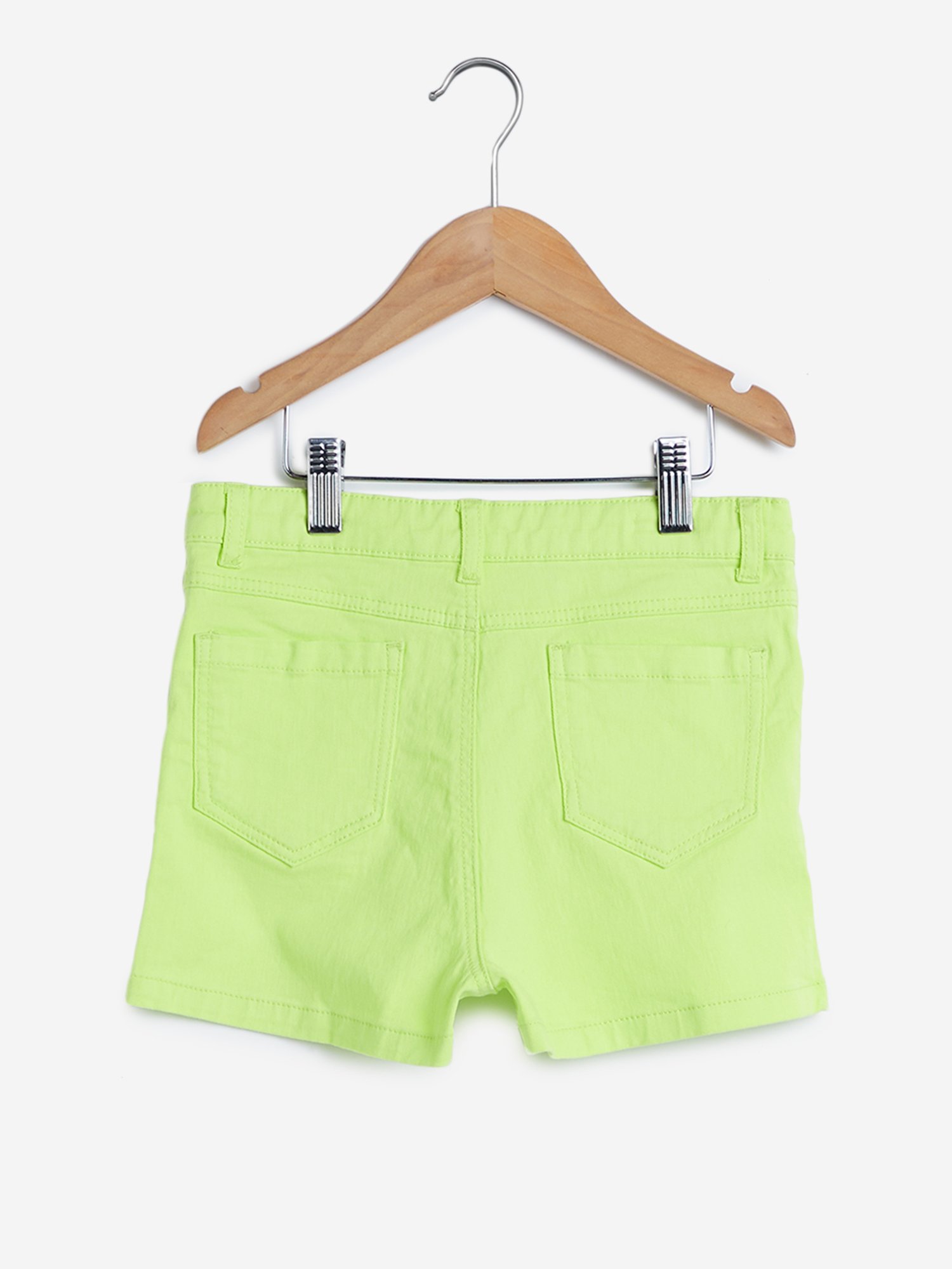 Lime green sale denim shorts