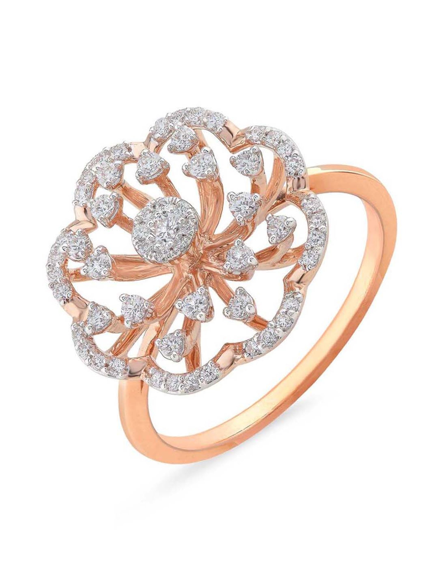 Buy Malabar Gold and Diamonds 18k Gold & 0.04 ct Diamond Ring Online At  Best Price @ Tata CLiQ