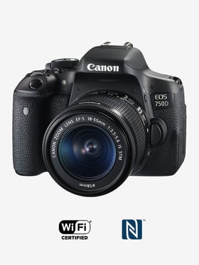 Canon EOS 750D Kit (EF-S18-55mm IS STM Len) DSLR Camera Black
