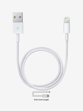 Apple Lightning to USB Cable in White (0.5 m)