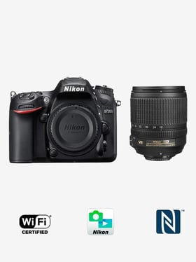 Nikon D7200 (with AF-S 18-105mm VR Kit Lens) DSLR Camera with 16GB Card and Carry Case (Black)
