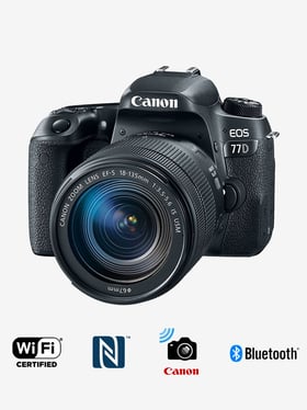 Canon EOS 77D (EF-S18-135mm f/3.5-5.6 IS USM Lens) DSLR Camera with 16GB Card and Carry Case (Black)