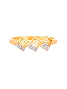 Mia By Tanishq Slanted Square 14 kt Gold & 0.02 ct Diamond Ring