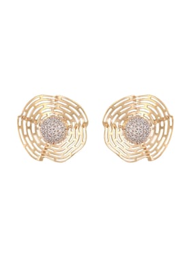 Mia By Tanishq Floral 14 kt Gold & 0.253 ct Diamond Earrings
