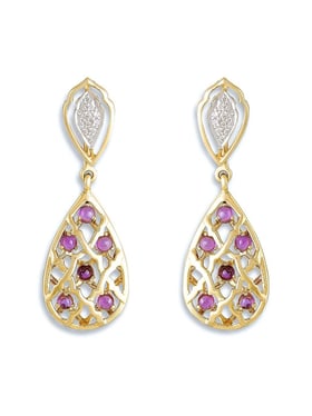 Mia By Tanishq 14 kt Gold & 0.09 ct Diamond Earrings