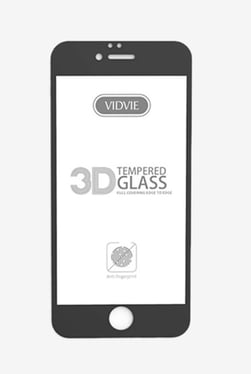 Vidvie GLPL1306 Clear Tempered Glass for Apple iPhone 6, 6s Plus with Easy Installation Kit (Black)