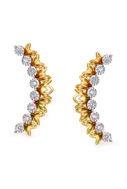 Tanishq Earrings Online At Tata Cliq Tanishq 18 Kt Gold Diamond Earrings