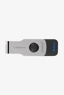 Kingston DTSWIVL USB 3.0 64GB DataTraveler SWIVL Memory Stick Drive (Grey/Black)