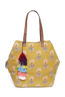 Westside Bags Handbags Online In India At Tata Cliq Lov By Westside Mustard Double Pocket Tote