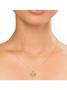 Mia by Tanishq 14 kt Gold & Diamond Pendant with Chain