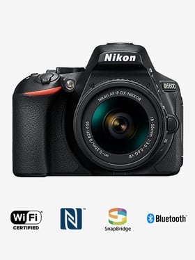Nikon D5600 DSLR (AF-P DX 18-55mm VR Lens) DSLR Camera + 16GB Card with Lee Cooper Sling Bag (Black)