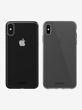 Stuffcool Arc Back Case Cover for Apple iPhone XSiPhone X (TransparentSmoke Grey) (Set of 2Pcs)